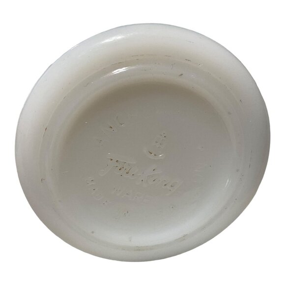 Fire King Milk Glass Mugs With Peach Design Set Of 2 Vintage Collectible - Picture 11 of 11